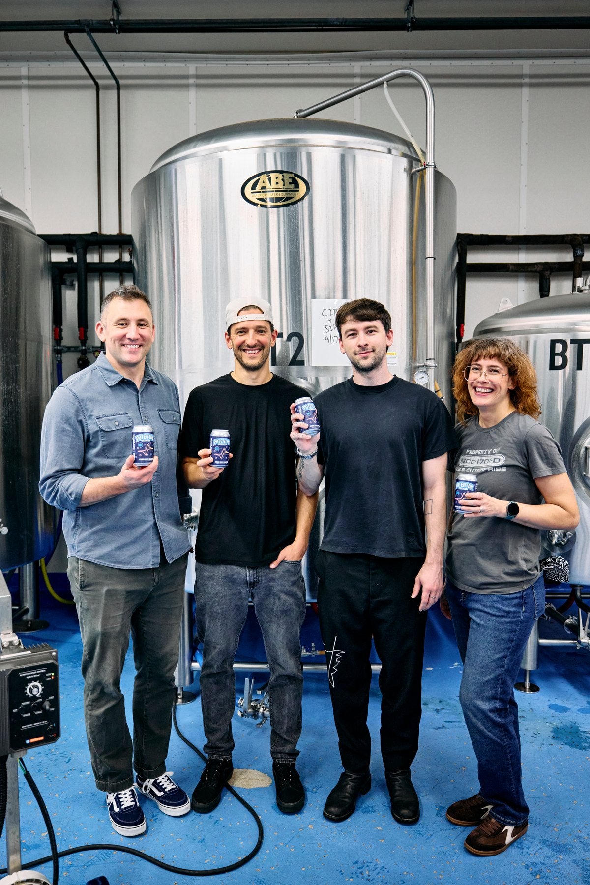 Canning day for POTENTIAL at Atomic’s cold brew facility in Danvers