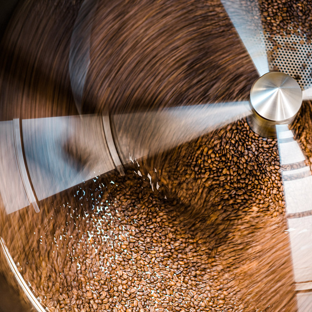 Coffee in the roaster