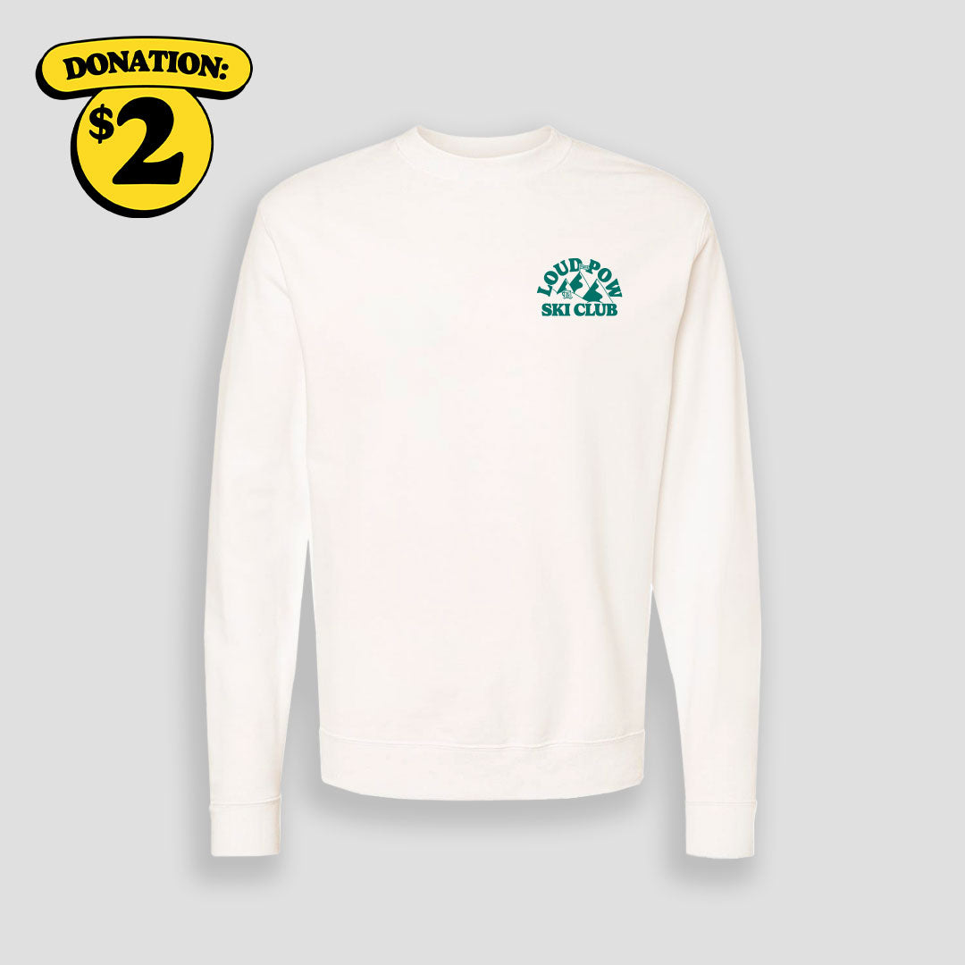 Loud Pow Ski Club Crewneck | Atomic Coffee Roasters
