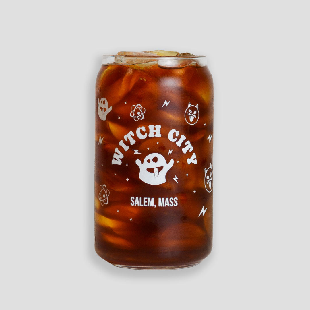 Witch City Glass 2026 — 16 oz, ghost and 2026 label icons