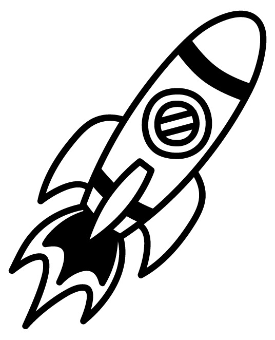 Rocket icon symbolizing fast shipping